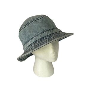 Men's Denim Bucket Hat Retro 80s 90s One Size Beach Boardwalk Outdoor
